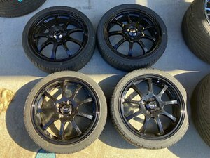 S管理74944 コペン 外し】★LM SPORT 16インチ 165/45R16 タイヤ付 アルミ ホイール★5J +45 PCD100 4H