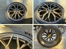 S管理74784 レガシィ BP5 外し】★LM SPORT 18インチ 215/40ZR18 タイヤ付 アルミ ホイール★7.5J +53 PCD100 5H ハブリングおまけ_画像6