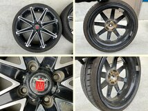 S管理74934 ムーヴ 外し】★コンセプト CK 17インチ 165/40R17 2021年製タイヤ付 アルミ ホイール★5.5J ＋48 PCD100 4H (タント ワゴンR等_画像3