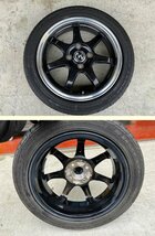 S管理74974 ムーヴコンテ 外し】★社外 15インチ 165/55R15 2020年製タイヤ付 アルミ ホイール★4.5J +45 PCD100 4H_画像7