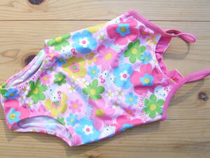 USED! Kids девочка Hello Kitty розовый One-piece купальный костюм 100 см 