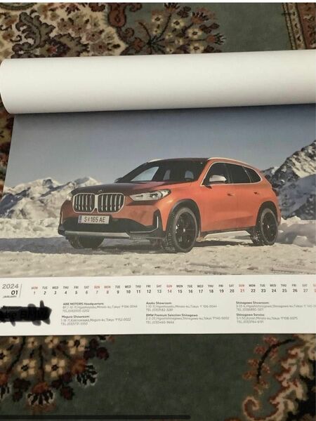 2024 BMW 壁掛けカレンダー