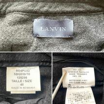 LANVIN ランバン ウール テーパード イージー スラックス パンツ 48 ブラック バーニーズニューヨーク取扱_画像6