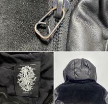 ACANTHUS DEER SKIN DOWN JACKET BLACK アカンサス ディアスキン ダウン ジャケット ブラック レザー Y774_画像4