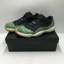 【28cm】Nike Air Jordan 11 Retro Low Green Snakeskin ナイキ エアジョーダン レトロ ロー グリーン スネークスキン (528895-033) 0027_画像1