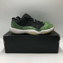 【28cm】Nike Air Jordan 11 Retro Low Green Snakeskin ナイキ エアジョーダン レトロ ロー グリーン スネークスキン (528895-033) 0027_画像5