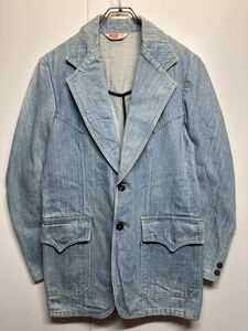 【36】 70s Levis 70602 denim tailored jacket リーバイス デニム テーラード ジャケット 70年代 オレンジタブ デニムジャケット T126
