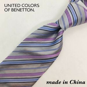 UNITED COLORS OF BENETTON silk domestic production stripe 