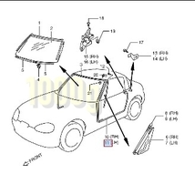 【スズキ純正新品】SUZUKI 未使用品 ★超希少品★ カプチーノ ドアウェザーストリップ 左側 EA11R RA21R 1992/3-1997/8 助手席側_画像3