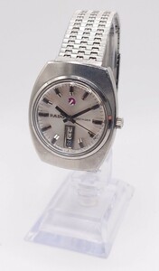 【B03-072】 RADO VOYAGER メンズ 腕時計 11814 デイデイト シルバー 純正 ベルト ボイジャー ブランド時計 アンティーク