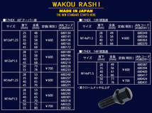 国産★和広 ラグボルト【1台分 20本】 14R球面座 首下35mm 17HEX M14xP1.5 ブラック_画像4