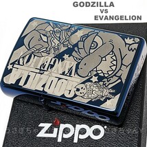 zippo☆限定☆エヴァVSゴジラ☆デフォルメVer☆ブルー☆ジッポ ライター_画像6