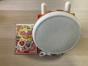 Wii 周辺機器 太鼓の達人Wii 太鼓とバチ セット ディスク状態悪い為ジャンク 太鼓動作OK 【管理 17408】【ジャンク】