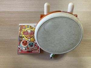 Wii 周辺機器 太鼓の達人Wii 太鼓とバチ セット ディスク状態悪い為ジャンク 太鼓動作OK【管理 17407】【ジャンク】