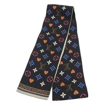 ルイヴィトン LOUIS VUITTON バンドー・ゲーム・オン バンドー スカーフ シルク ブラック/ホワイト MP2904 中古 新入荷 LV1514_画像1