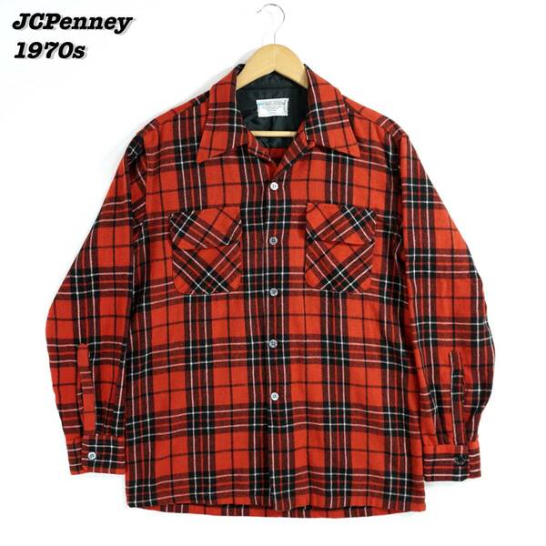 JCPenney Plaid Wool Shirts 1970s SH24003 Vintage ジェーシーペニー ウールシャツ チェックシャツ 1970年代 ヴィンテージ