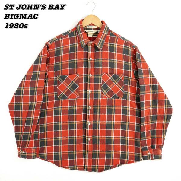 ST JOHN'S BAY BIGMAC Flannel Shirts 1980s SH24008 Vintage セントジョンズベイ ビッグマック フランネルシャツ ネルシャツ 1980年代