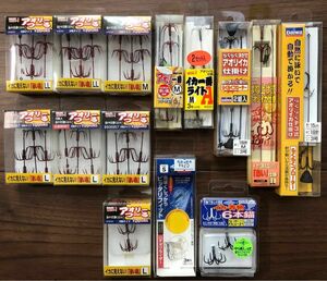 ●アオリイカ仕掛け・フックいろいろ 11箱+使いかけ3箱セット●イカ釣り仕掛け コウイカ