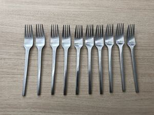 TRIO Trio square Fork cutlery desert Fork stainless steel 18-12 10 pcs set ② F