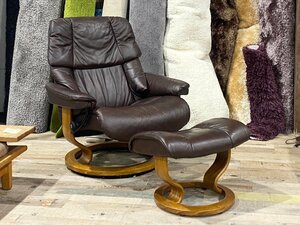 Y-01009 EKORNES Stressless Reno ストレスレス レノ&オットマン エコーネス リクライニングチェア 1人掛けソファ 店舗引取歓迎