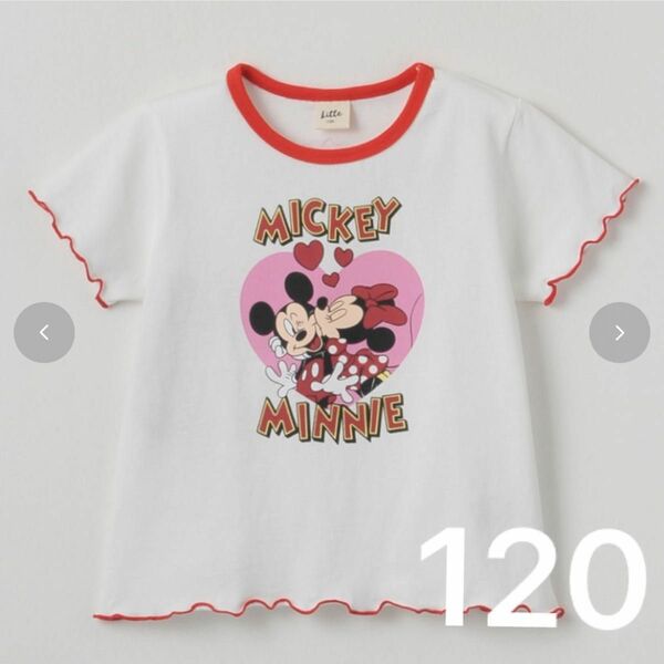 しまむら　littc リトシー　ミニー　半袖　Tシャツ　ミッキー　白　120