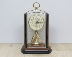 ■ CITIZEN シチズン 置時計 置き時計 時計 木枠 リズム時計 アナログ インテリア 昭和レトロ QUARTZ クォーツ