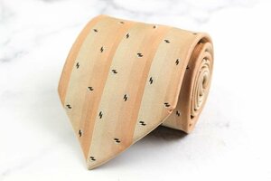  Renoma brand necktie stripe panel pattern silk made in Japan men's beige renoma