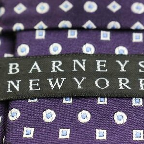 バーニーズニューヨーク ブランド ネクタイ ドット 小紋柄 シルク 日本製 メンズ パープル BARNEYS NEWYORKの画像4