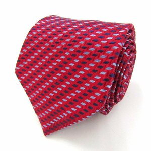  Benetton brand necktie stripe pattern gradation silk men's wine red BENETTON