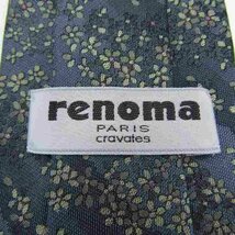 レノマ ブランドネクタイ ストライプ柄 花柄 パネル柄 シルク メンズ グレー renoma_画像4
