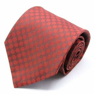  Jim Thompson brand necktie dot total pattern glate silk unused tag attaching men's wine red JIM THOMPSON