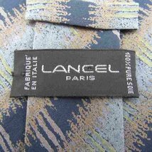 ランセル ブランドネクタイ ストライプ柄 パネル柄 グラデ シルク メンズ ネイビー LANCEL_画像4