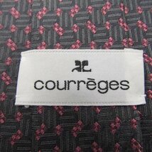 クレージュ ブランド ネクタイ シルク 小紋柄 総柄 ドット柄 メンズ ブラック courreges_画像4