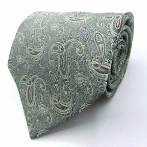  Renoma brand necktie total pattern peiz Lee silk men's light gray renoma
