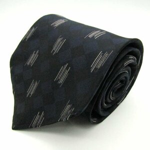 [ superior article ] I m Pro duct im product Issey Miyake check pattern silk fine pattern pattern made in Japan men's necktie black 