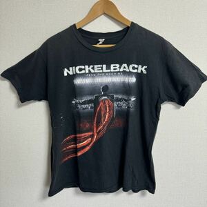 【古着】ニッケルバック　バンド　Tシャツ　フェード　ブラック　　Mサイズ　2018 男女兼用　gildan