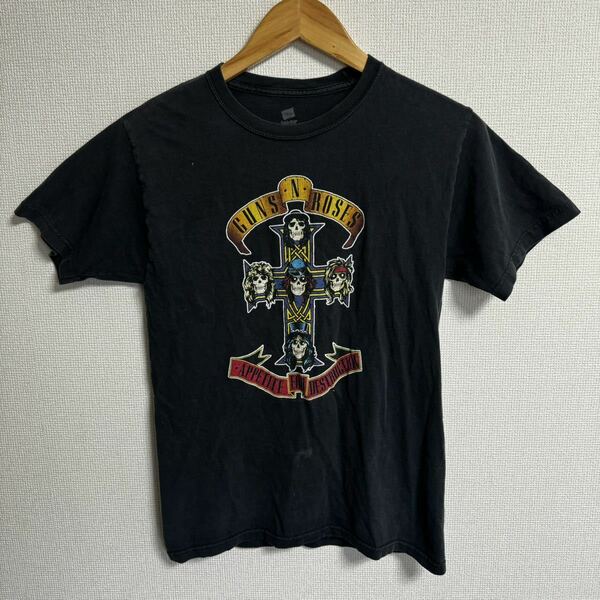 【レア】古着 ヘインズ Hanes GUNS N' ROSES ガンズアンドローゼズ バンドTシャツ バンT メンズ　ブラック