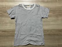 visvim Tシャツ ボーダー 半袖 白_画像1