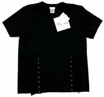 新品同様 ほぼ未使用 タグ有 noir kei ninomiya ノアールケイニノミヤ コムデギャルソン トップス カットソー Tシャツ 半袖 ブラック 黒 S_画像1