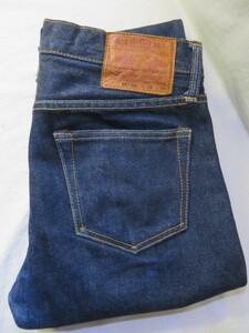 *..REALMCOY'S Joy mccoy LOT991XH W29 cell bichi red ear hem chain 14oz Dias gold label indigo slim strut *