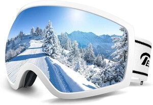[EX-DASH] スキーゴーグル OTG広視野球面レンズ スノボ ゴーグル イタリア製曇り止めレンズ 滑り止めベルト UV4