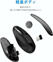 iClever ワイヤレスマウス デュアルモード 無線マウス Bluetooth type-C充電式 マウス 2.4GHz 静音 7鍵ボタン_画像7