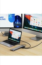 11-IN-1USB ドッキングステーション Type Cハブ4K HDMI出力ポート/PD100W急速充電ポート/1Gbpsイーサネット/USB-Aポート4ポート_画像7