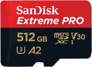 マイクロSD 512GB サンディスク Extreme PRO microSDXC A2 SDSQXCZ-512G 