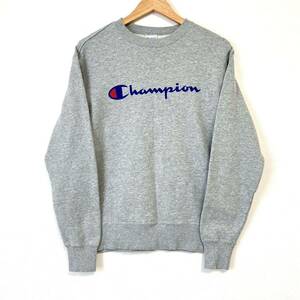 定番◎★Champion チャンピオン★トレーナー スウェット トップス クルーネック ロゴ コットン カジュアル グレー メンズ サイズL/DD7561