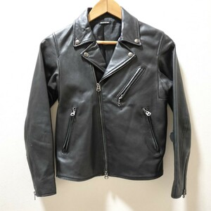 高級感◎★FREAK'S STORE フリークス ストア★ダブル ライダース ジャケット レザー 羊革 本革 real leather ショート レディース S/ZZ7611