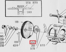 P17 即決★送料無料★Abu Ambassadeur アブ アンバサダー Parts 5152 コグホイール１個_画像3