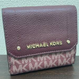 MICHAEL KORS 三つ折り財布 ボルドー マイケルコース 財布 女性用 レディース