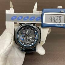 CASIO G-SHOCK 腕時計 MTG-B1000XB-1AJF MT-G タフソーラー カーボンベゼル 黒 青 メタル Buletooth ソーラー電波 Gショック 中古_画像10