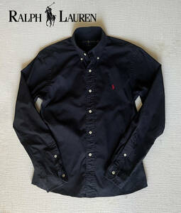 ★最上コットン100★ラルフローレン Ralph Lauren★スリムフィット S★ネイビー　紺★Slim ボタンダウン ワイシャツ★